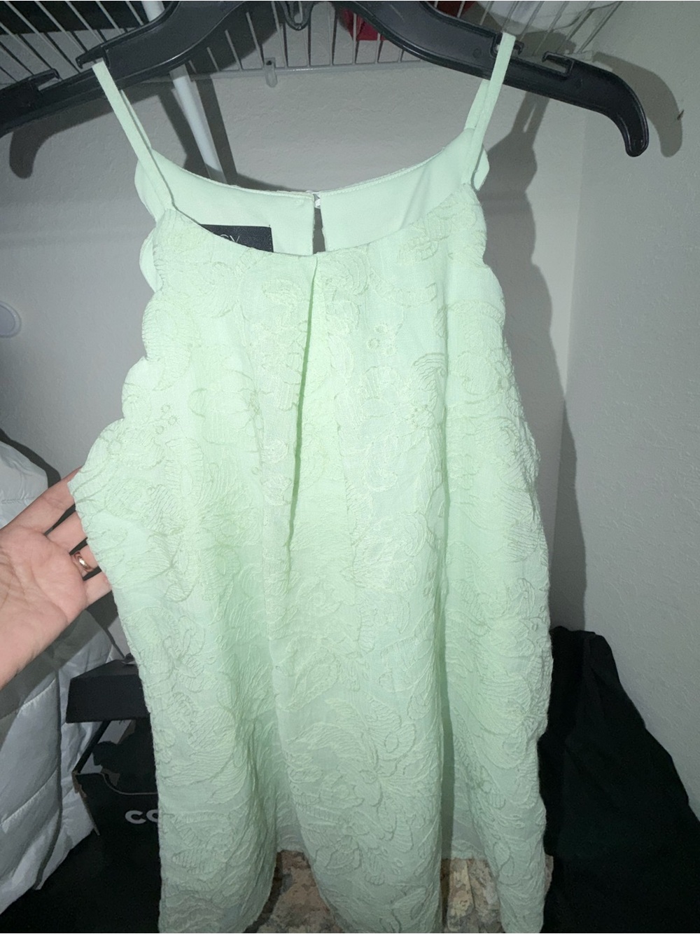 BCX Mint Green Lace Spaghetti Strap Dress